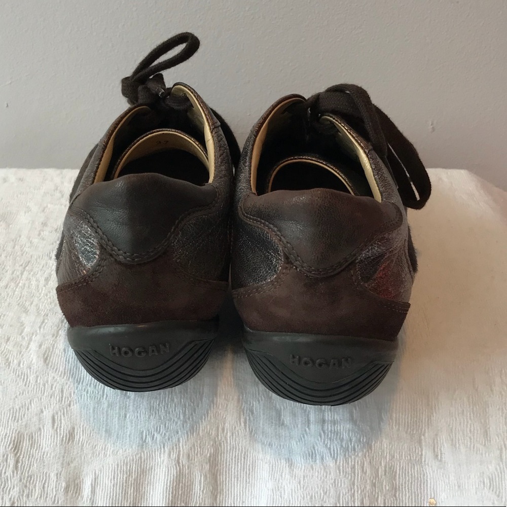 HOGAN Brown Fur Sneakers EU 37 US 7 - Picture 3 of 6